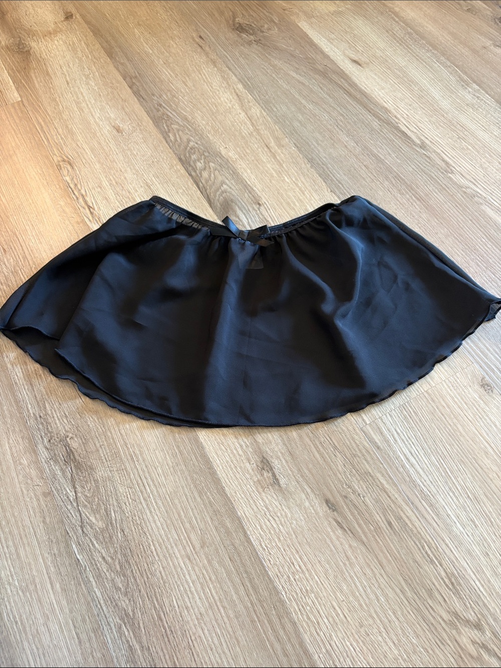 Cat & Jack Black Chiffon Circle Skirt
